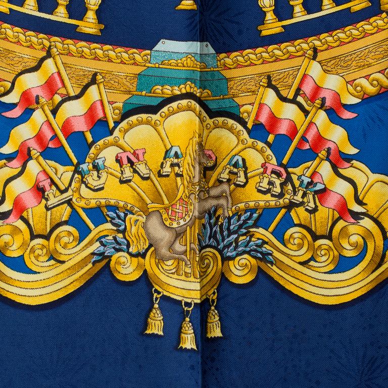 A Hermès silk scarf "Luna Park" by Joachim Metz 1993/94.