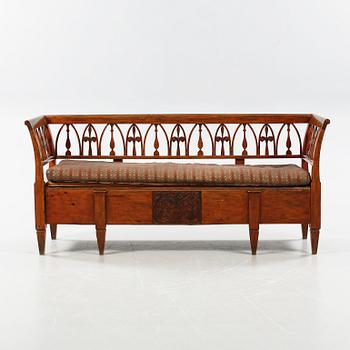 A late gustavian sofa from Lindome, made in early 19th century.