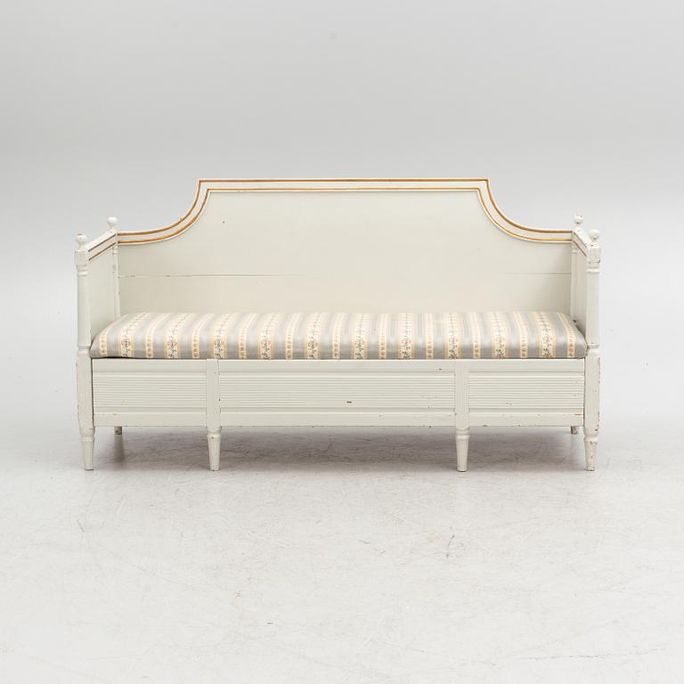 A painted 19th century Gustavian style sofa.