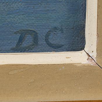 OKÄND KONSTNÄR, olja på duk, signerad DC, omkring sekelskiftet 1900.