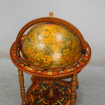 A globe drinks cabinet, late 20th Century.