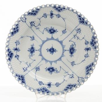 Dinner service, 45 pieces, porcelain, "Blue Fluted", Royal Copenhagen, Denmark.