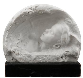 178. KAARLO HALTIA, marmoriveistos, signeerattu ja päivätty 1917.