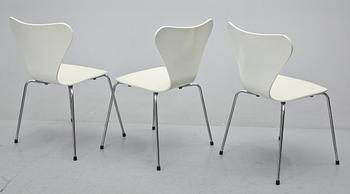 STOLAR, 3 st, "Sjuan", Arne Jacobsen, Fritz Hansen, Danmark, 1978.