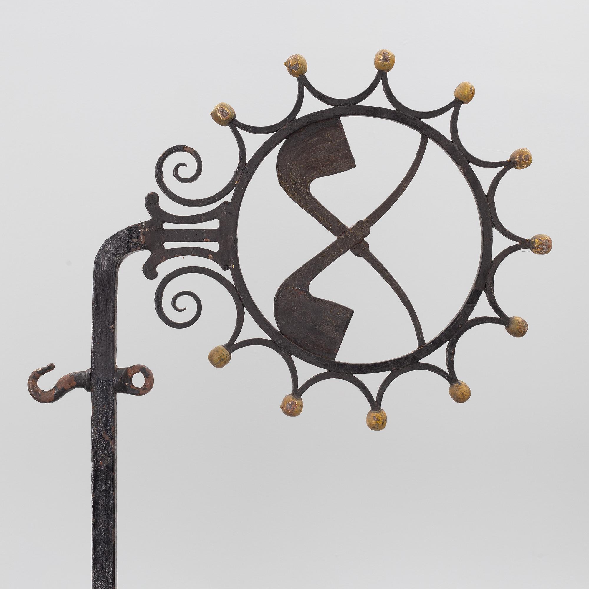 Wall holder for shop sign, 19th century.