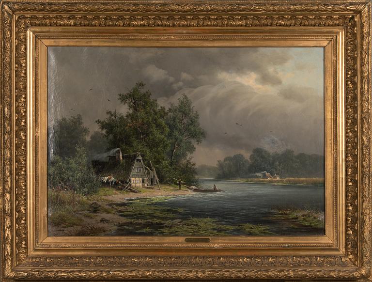 Georg Schmitz, oil on canvas, signed and dated 1883.