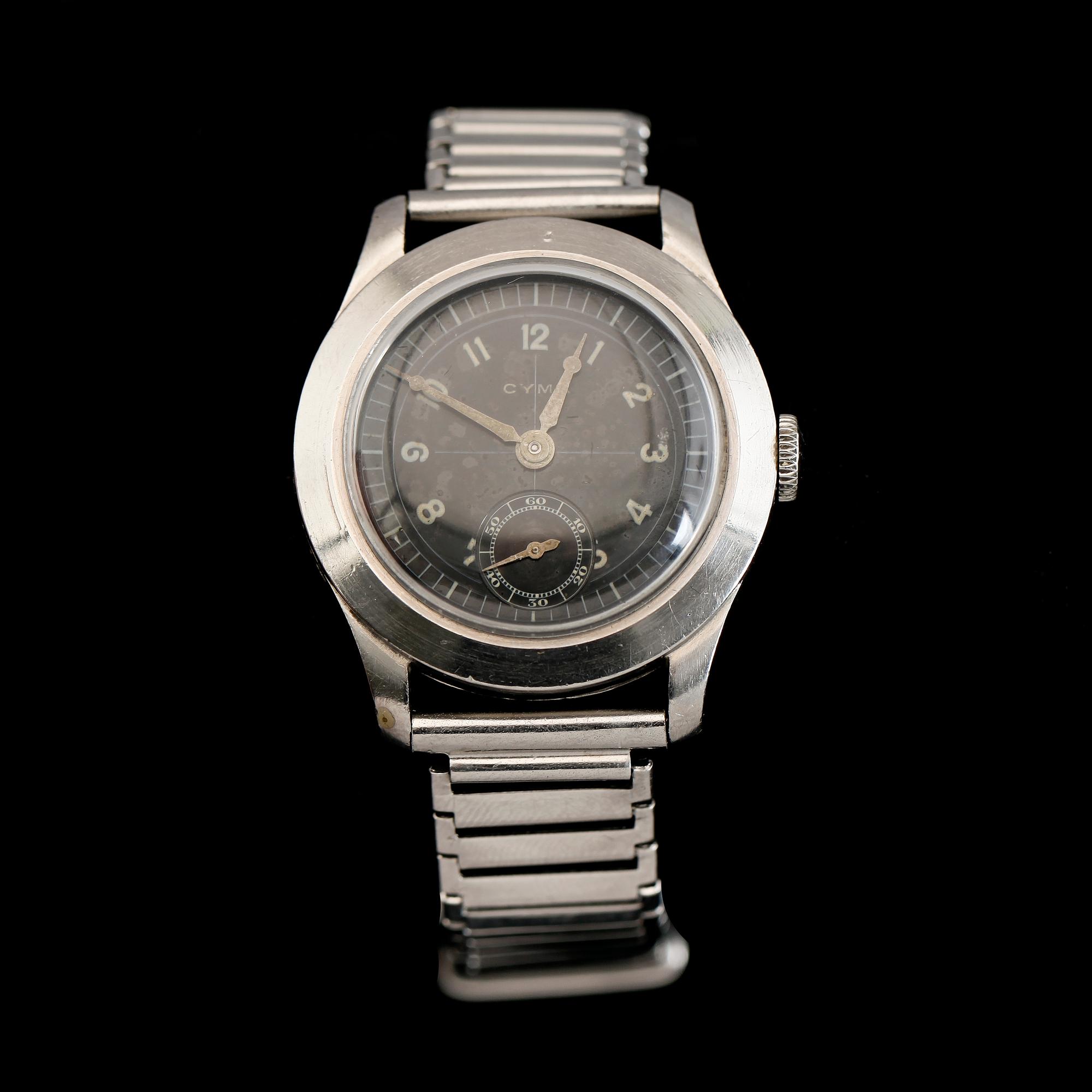 ARMBANDSUR, stål, Cyma, 1930-/40-tal.