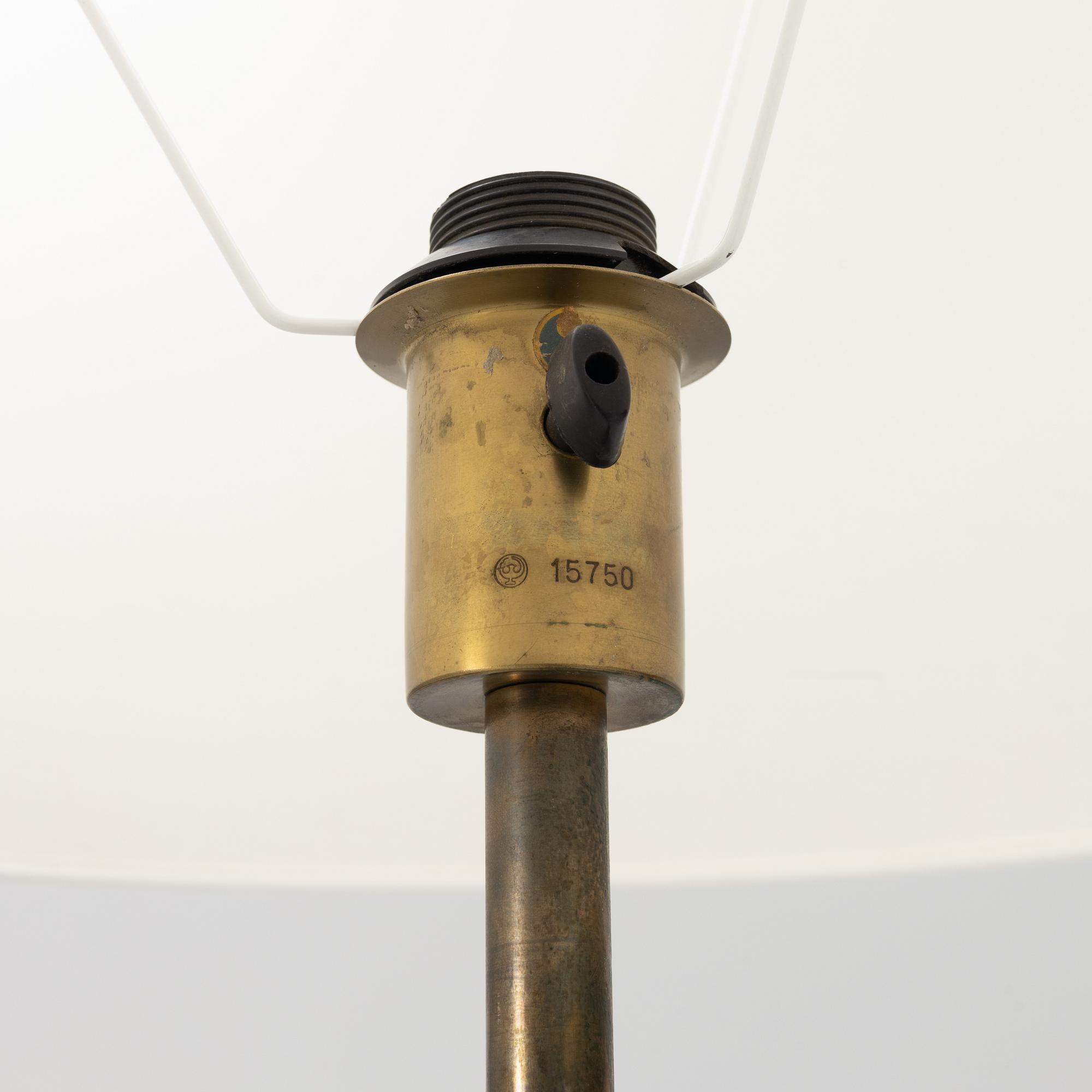 Harald Notini, a model "15750" floor lamp, special made, Arvid Böhlmarks Lampfabrik, Sweden, mid 20th century.