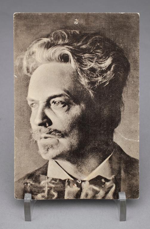 AUGUST STRINDBERG, brevkort, egenhändigt signerat 1902.