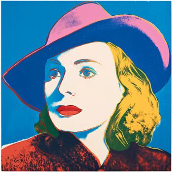 428. Andy Warhol, "With Hat", from: from; "Three portraits of Ingrid Bergman".