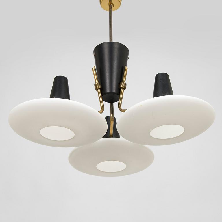 A mid 20th century ceiling light, model 'ER113/3', Itsu, Finland.