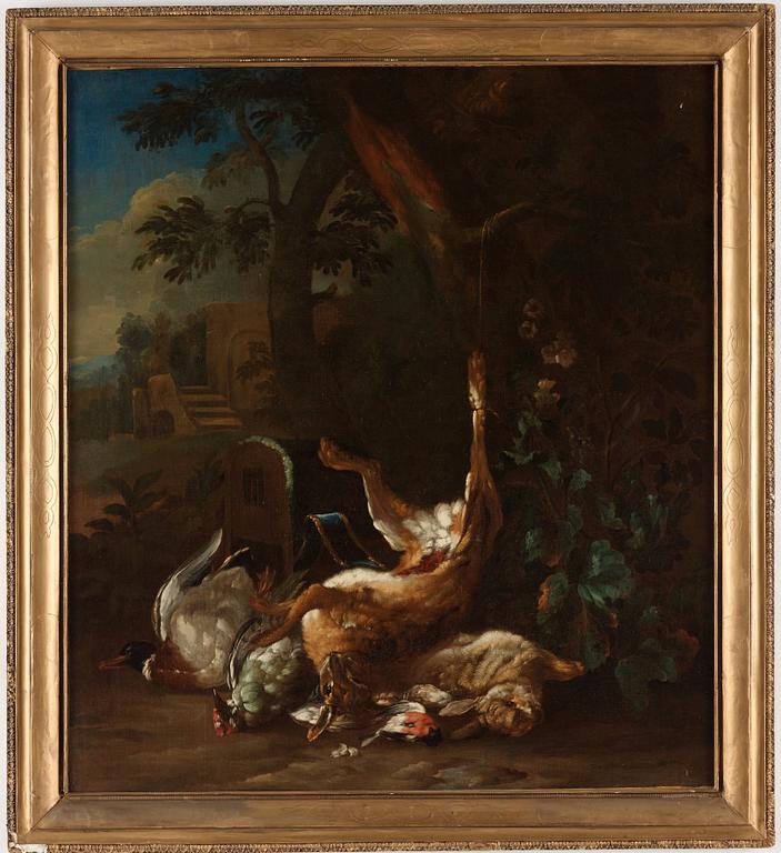 Bernaert de Bridt Attributed to, Hunting still life.