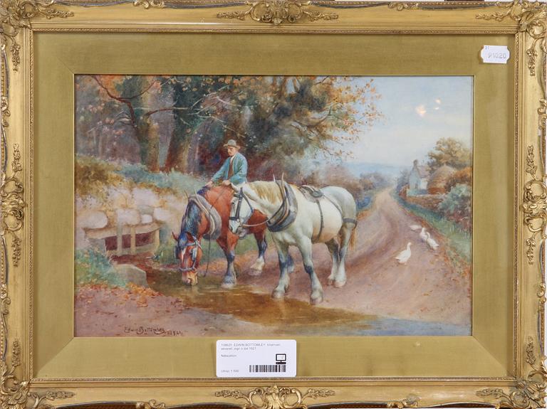 EDWIN BOTTOMLEY tillskriven, akvarell, sign o dat 1921.