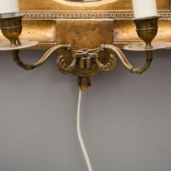 SPEGELLAMPETTER, ett par. Senempire, 1800-talets mitt.