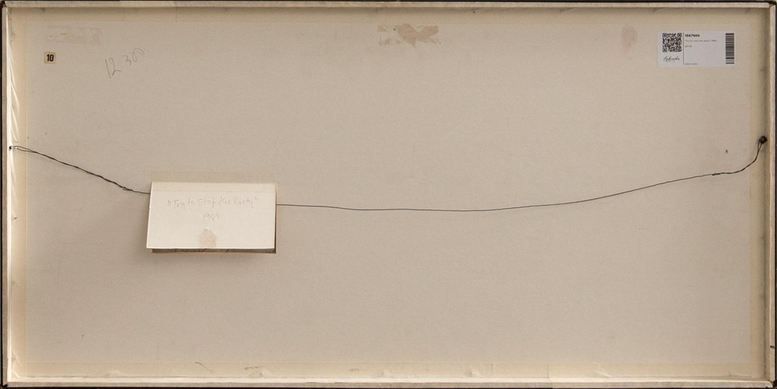 Joseph Nechvatal,  "Try to stop the party", 1984.