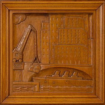 Eugen Höglund, a walnut cabinet, executed in his workshop in Vetlanda, Sweden 1950s.