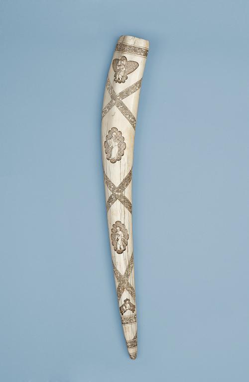 SKULPTUR, elfenben. Qing dynastin, 1800-tal.