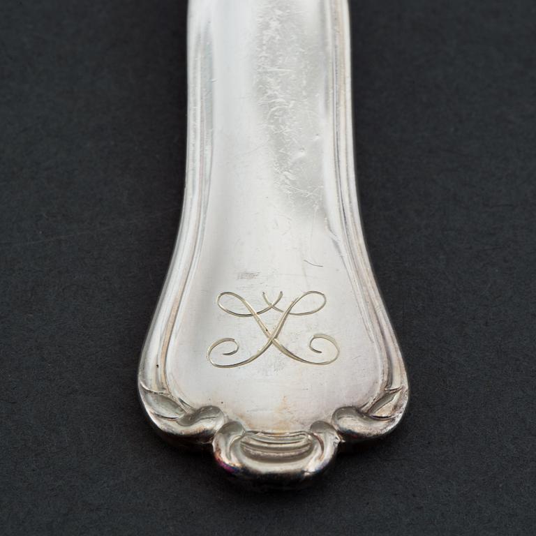 A silver cutlery, CG Hallberg, 'Kungsholm'. (109 pc).