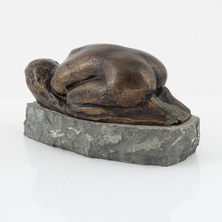 Axel Olsson, skulptur, signerad. Brons, total höjd 12 cm.