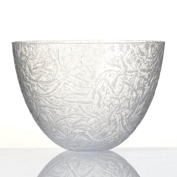 Ingegerd Råman, a 'Frost' glass bowl, Orrefors, Sweden 2003, ed. 35/60.