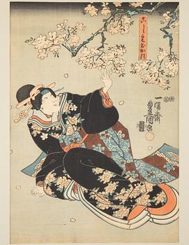 Utagawa Kunisada (Toyokuni III), färgträsnitt, Japan, 1849-53.