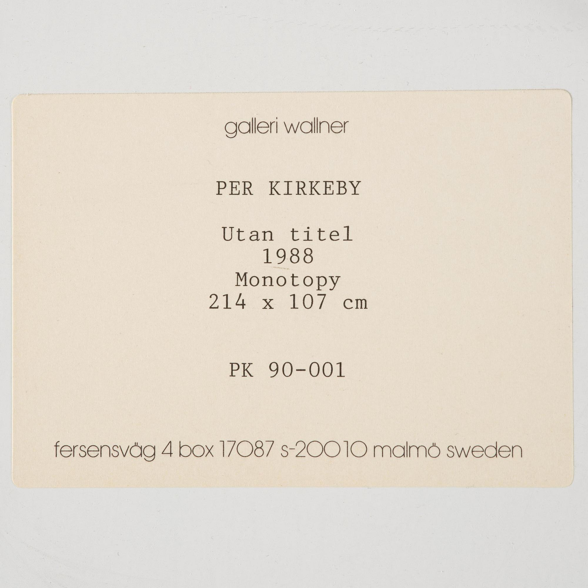 Per Kirkeby, Utan titel.