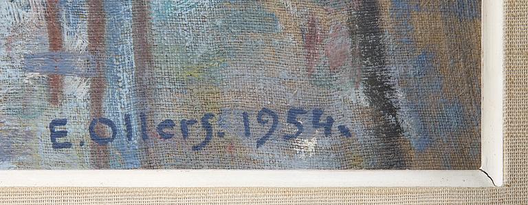 EDVIN OLLERS, Olja på duk, sign o dat 1954.