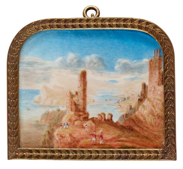 OKÄND KONSTNÄR, miniatyr, på ben,1700-tal, miniatyr.