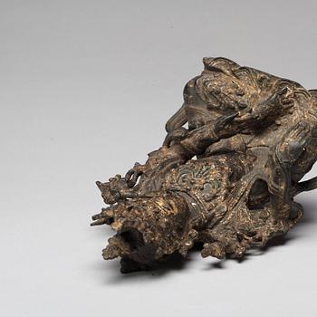 BODHISATTVA, förgylld brons. Mingdynastin (1368-1644).