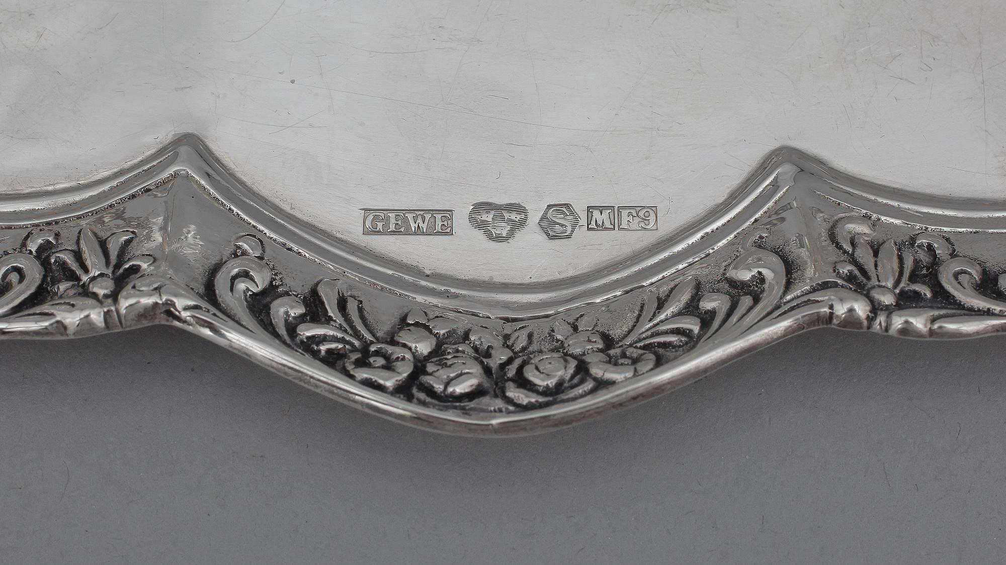 MOCCASERVISDELAR, 10 delar, silver, bla Ceson, Göteborg, 1964. Tot vikt 379 g.