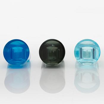 Siv Lagerström, three acrylic plastic rings, 1970s.
