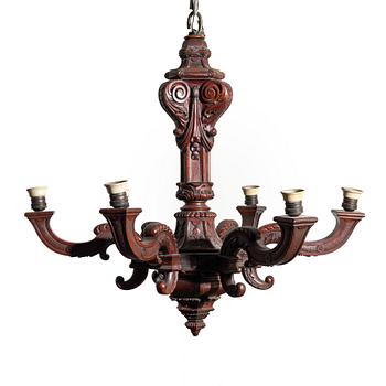 Chandelier, Baroque style, late 19th century.