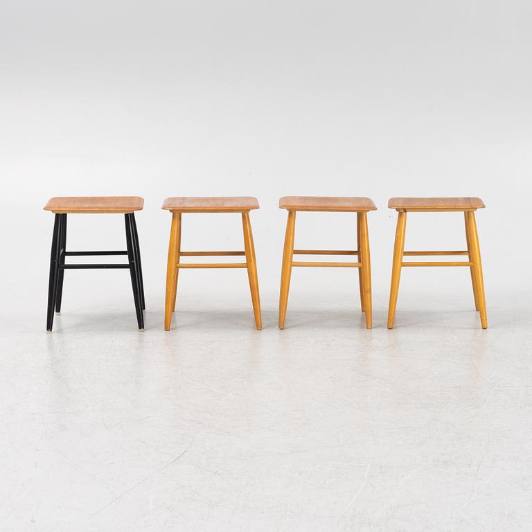 Four 'Fanett' stools, Edsbyverken, Sweden, 1960's.