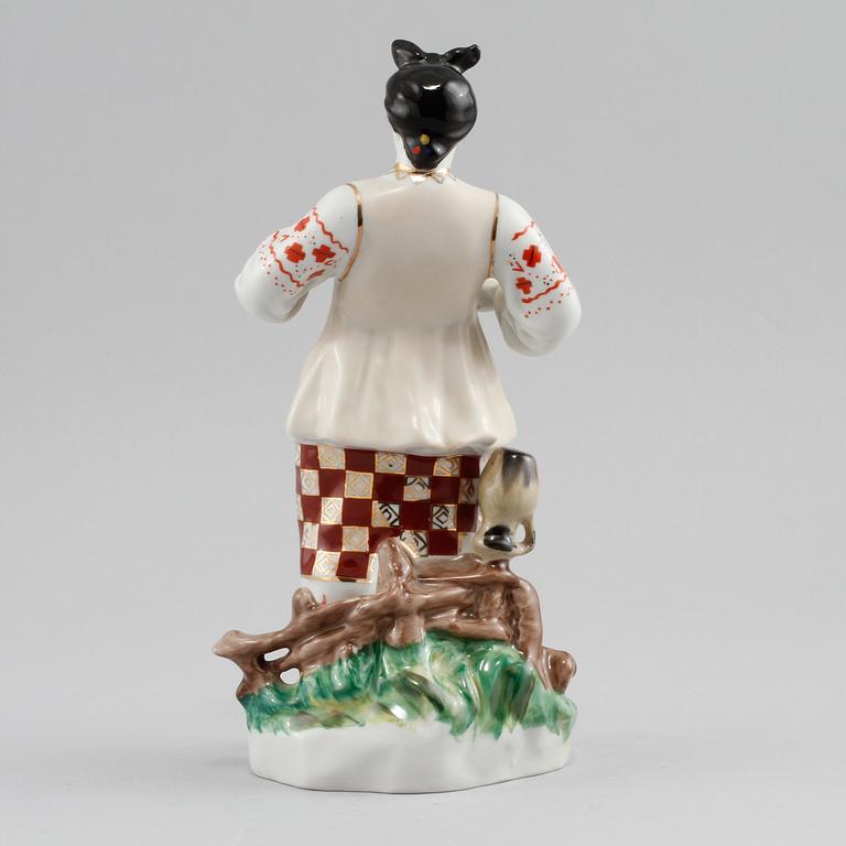 FIGURIN, porslin, Kiev, Sovjetunionen, 1900-talets andra hälft.