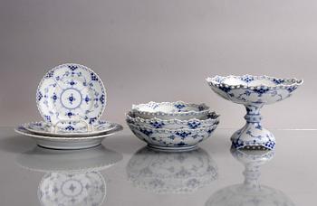 PARTI MUSSELMALET, 17 delar porslin, Royal Copenhagen.