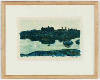 Roland Svensson, 2 färglitografier, signerade, daterade och en numrerad 26/45.