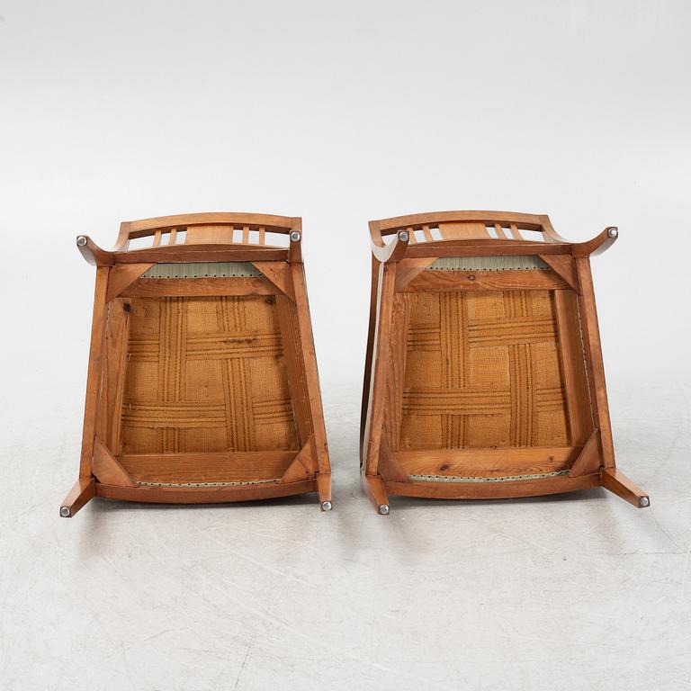 Pair of armchairs, Karl Johan, first half of the 19th century.