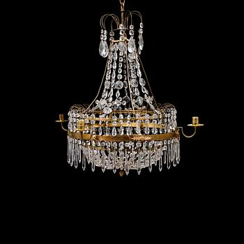 LJUSKRONA, sengustaviansk, omkring sekelskiftet 1800, höjd ca 76 cm.