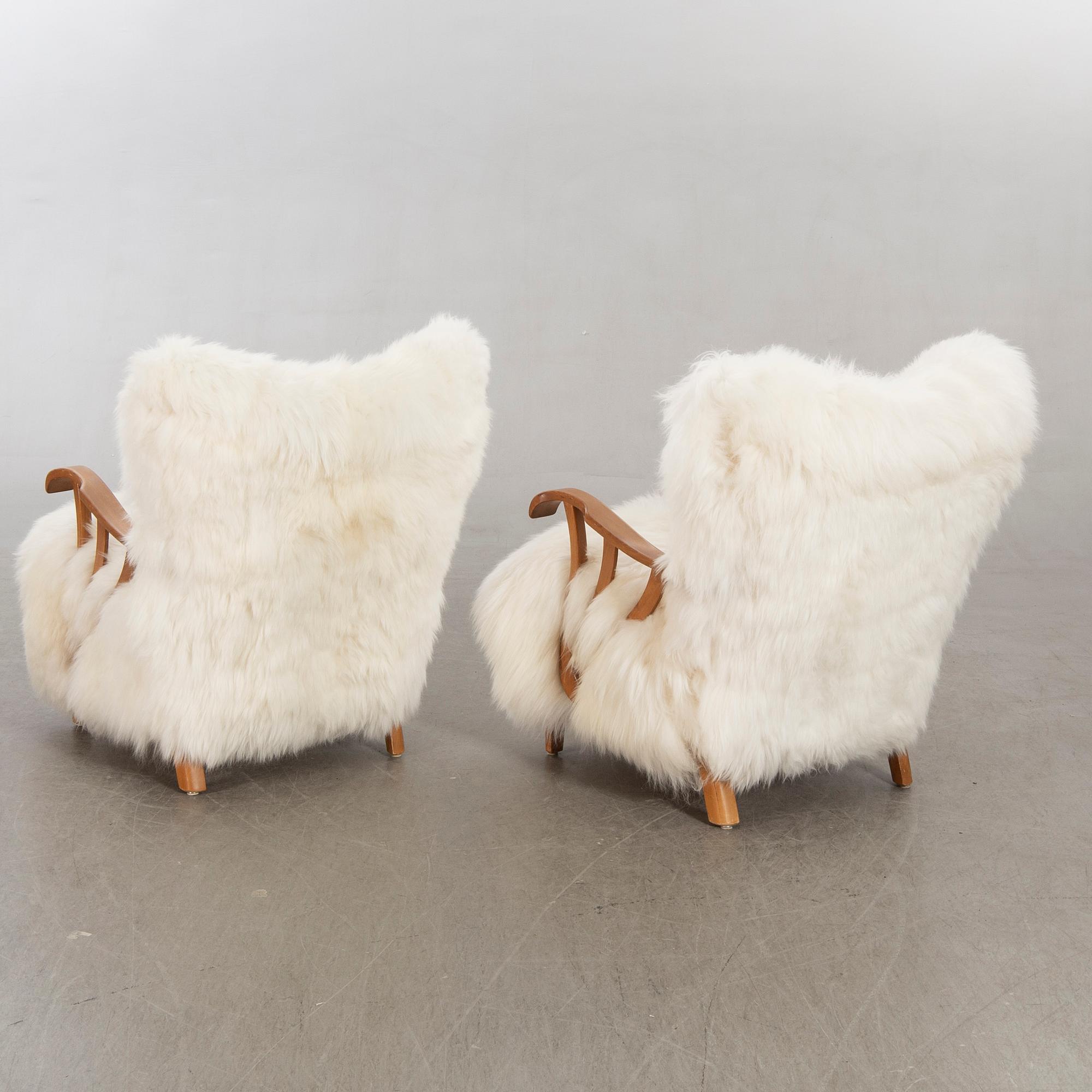 Armchairs a pair, 1950s-1960s.