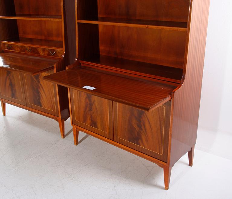 BOKHYLLOR MED SKÅP, 2 st.