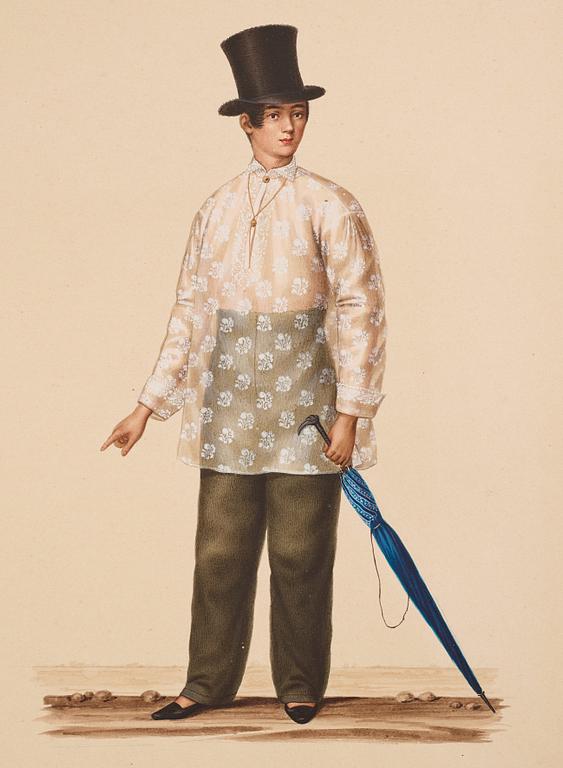 Justiniano Asunción Attributed to, Studies of the people of Manilla, Philippines.