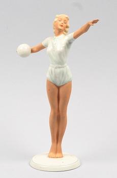 FIGURIN, porslin, Schaubach Kunst, Tyskland 1930-40-tal.