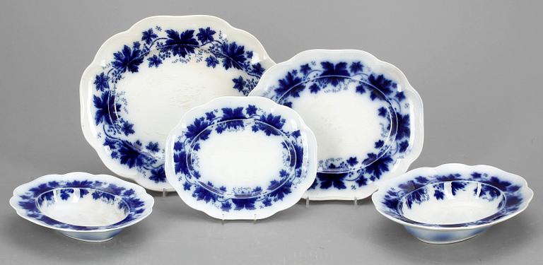 SERVIS, 64 delar, flintgods, "Vinranka", Arthur Percy, Gefle.