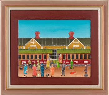 Veikko Sirén, oil on board, signed and dated 1972.