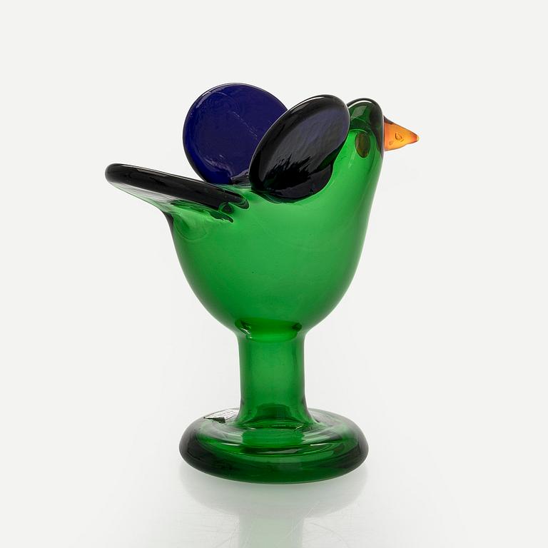Oiva Toikka, A glass bird, "Flycatcher" signed Oiva Toikka Nuutajärvi Notsjö.