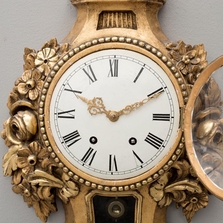 VÄGGPENDYL, gustaviansk stil, 1900-talets mitt.