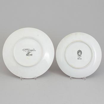 Two second half of the 20th century porcelain plates by Fornasetti. Italy.