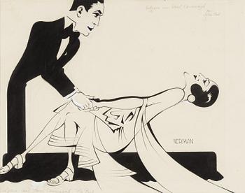 Einar Nerman, ink drawing, signed Nerman.