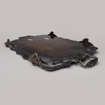 TRAY, electroplated silver, Barkers Brothers, Birmingham, last quarter of the 19th century.