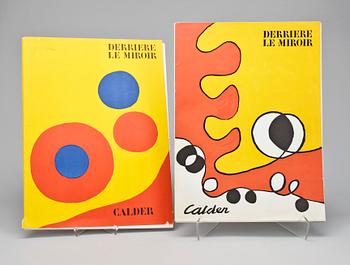 ALEXANDER CALDER, "Derriere le Miroir", 2 st, No 173, okt 1968 och no 201, jan 1973, med originallitografier, utgivna av Maeght.